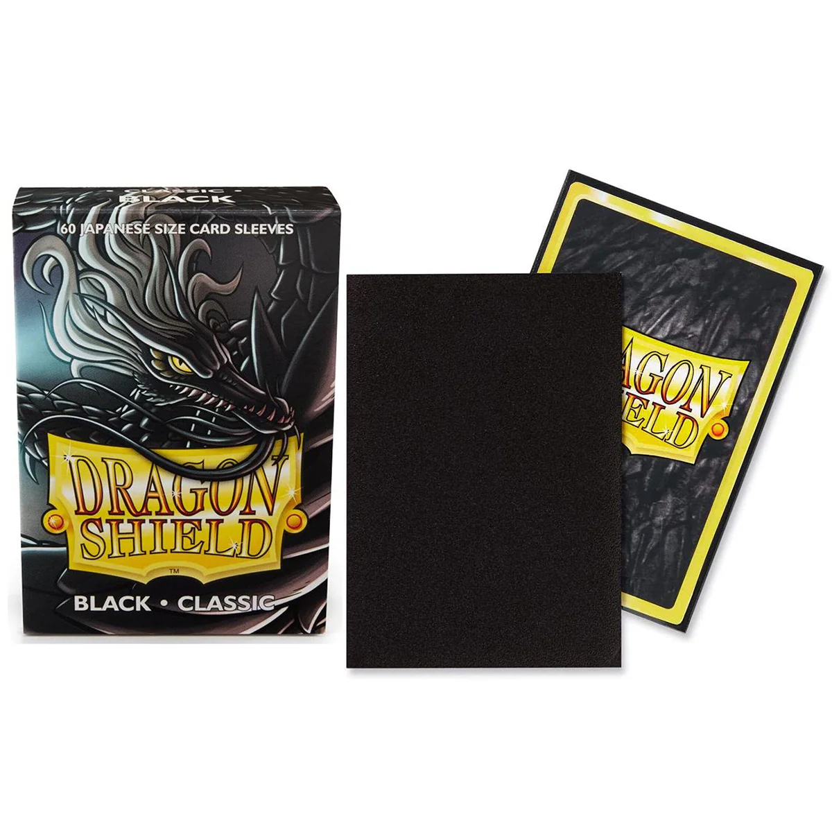 Japanese Sleeves - Black Matte - 60CT - Dragon Shield